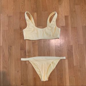 PacSun Yellow Ribbed Bikini
